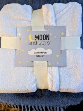 Moon and Stars Bath Robe Size 2-3T NWT